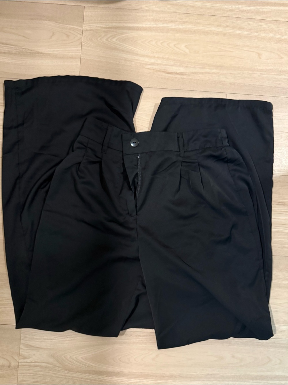 Sweet Rain Women's Black Wide-Leg Pantsuit Pants